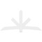 Ekena Millwork Alberta Architectural Grade PVC Gable Bracket, 84"W x 42"H x 2"D x 6"F, 12/12 Pitch GBP084X42X0206ALB00 - alternate 3
